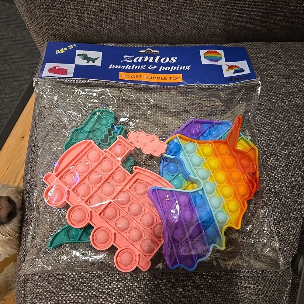 Zantos Colorful Fidget Bubble Toy Set